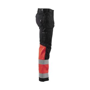 BLAKLADER - 155818119955D108 Hi-Vis <b>trousers</b> with <b>stretch</b> <b>Black</b>/Red - EAN 7330509654163 HI-VIS WORKWEAR - Product Image 4