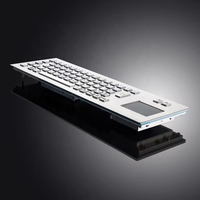 Teclado Industrial Resistente con Interfaz USB Multi-OS, Resistente al Agua y al Polvo IP65, Panel Frontal de Acero Inoxidable, Panel Táctil