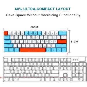 Clavier Gamer Mécanique 61 Touches Blanc 60% à Profil Bas Prix Usine - Product Image 2