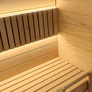 Wholesale Customized Large-sized Cedar Sauna Rooms Modern Design Infrared Outdoor Steam Rooms for Gym Hemlock Solid Dry Steam - Product Image 5