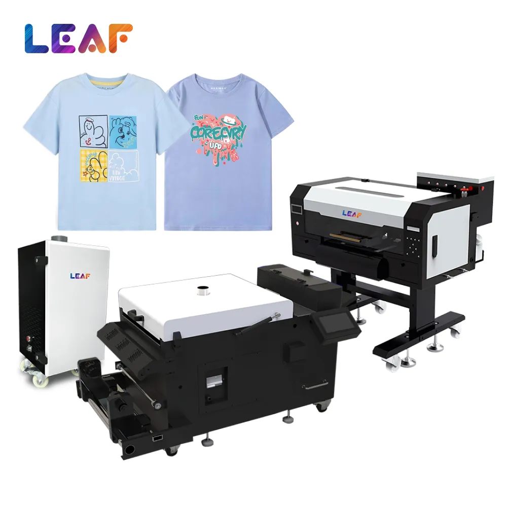 Blad Kleine En Hot Selling A3 Dtf Printer Machine Afdrukken Textiel 33Cm Dual Head T-Shirt Drukmachine A3 Dtf Printer