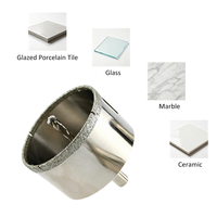 Scie cloche diamantée électrolytique avec foret pilote, queue triangulaire, pour verre, céramique, marbre et carrelage vitrifié