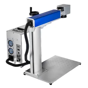 SIHAO Blue And White 30w 50w Raycus Split Deep Engraving Optical Fiber Laser Marking Machine For Wood From China