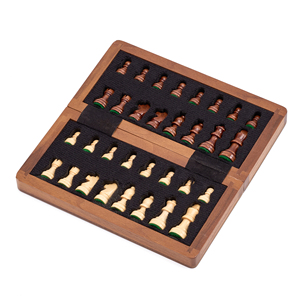 Elegant Portable Folding <strong>Chess</strong> Board Wooden Strategy Training <strong>Set</strong> For Family Fun &amp; Competitive <strong>Play</strong> Corporate Gift For Children - Product Image 1