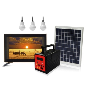 Kit de energía Solar portátil, sistema doméstico de 20 o 30W, con Radio FM integrada, para ver TV <span class=keywords><strong>y</strong></span> ventilador de CC - Product Image 5
