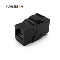 Konektor Keystone Cat5e 8P8C Betina Tanpa Pelindung, Adaptor Keystone Rj45 Cat5e