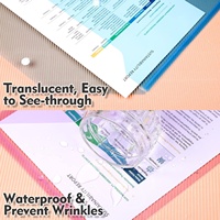 Offres Spéciales : Porte-documents en plastique transparent A4 avec bouton-pression pour l'école, pochettes à rabat, personnalisables avec logo