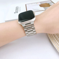 Luxus Herren Business Metal Armband Neues Edelstahl Link Armband für Smartwatch Passend für Apple Ultra 49mm 45mm 44mm 42mm