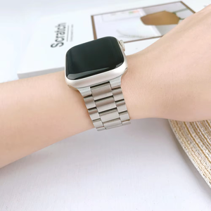 Pulsera de Metal de negocios de lujo para <span class=keywords><strong>hombre</strong></span>, nueva pulsera de eslabones de acero inoxidable para <span class=keywords><strong>reloj</strong></span> <span class=keywords><strong>inteligente</strong></span>, compatible con <span class=keywords><strong>Apple</strong></span> Ultra 49mm 45mm 44mm 42mm - Product Image 5