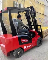 Chariot élévateur électrique à batterie au lithium de petite taille, fabriqué en Chine, chariot élévateur électrique à fourche équilibrée, 1-3 tonnes, à quatre roues motrices