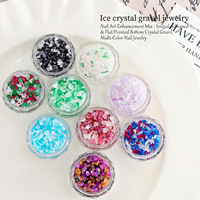 Ensemble de paillettes pour ongles en verre brisé, 9 couleurs, 9 sachets de 5g chacun, pour la manucure DIY et les loisirs créatifs scintillants pour fêtes