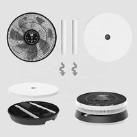 Ventilador de batería de 7200 mAh de pie recargable plegable oscilante de verano con control remoto para dormitorio Oficina hogar