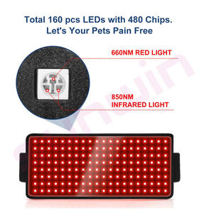 Máquina de terapia de luz roja LED reutilizable 660nm 850nm instrumento veterinario infrarrojo cercano para tratamiento de mascotas de perro <span class=keywords><strong>a</strong></span> caballo - Product Image 5