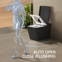 En gros Cuvette de toilettes WC intelligente carrée à poser au sol avec chauffage instantané, capteur de pied et chasse d'eau automatique