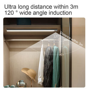 Luce LED Ricaricabile All'ingrosso con Sensore di Movimento a Batteria e Telecomando, Montaggio a Parete, Argento, per Armadi, Garanzia 3 Anni - Product Image 2