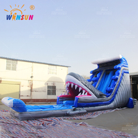 Grand toboggan aquatique gonflable pour adultes et enfants, en PVC, pour usage extérieur, pour parcs aquatiques, WINSUN WSS-355, 100-500 kg