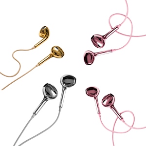 Audífonos Metálicos con Cable en Dorado Cromado, Plateado Cromado y Rosa Cromado, Tipo C, Audífonos con Cable de Colores - Product Image 3