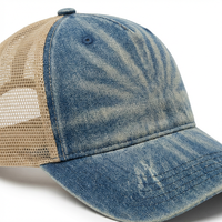 Casquettes de camionneur rétro de haute qualité, effet vieilli, style vintage, 5 panneaux, personnalisables, en toile et maille pour l'extérieur