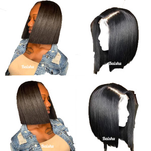 Perruques pour femmes 100% <span class=keywords><strong>cheveux</strong></span> humains brésiliens, coupe courte bob, avec dentelle transparente HD 4*4, styles brésiliens et vietnamiens, sans colle, vente en gros - Product Image 6
