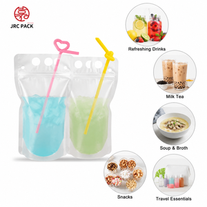 Bolsas de Plástico PE Desechables Personalizadas para Bebidas con Orificio para Pajita, Envases Transparentes para Agua, Líquidos y Alimentos - Product Image 3