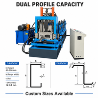 Machine de formage à froid de profilés en C en acier NaiGu, contrôlée par PLC, 380V 50Hz 3PH