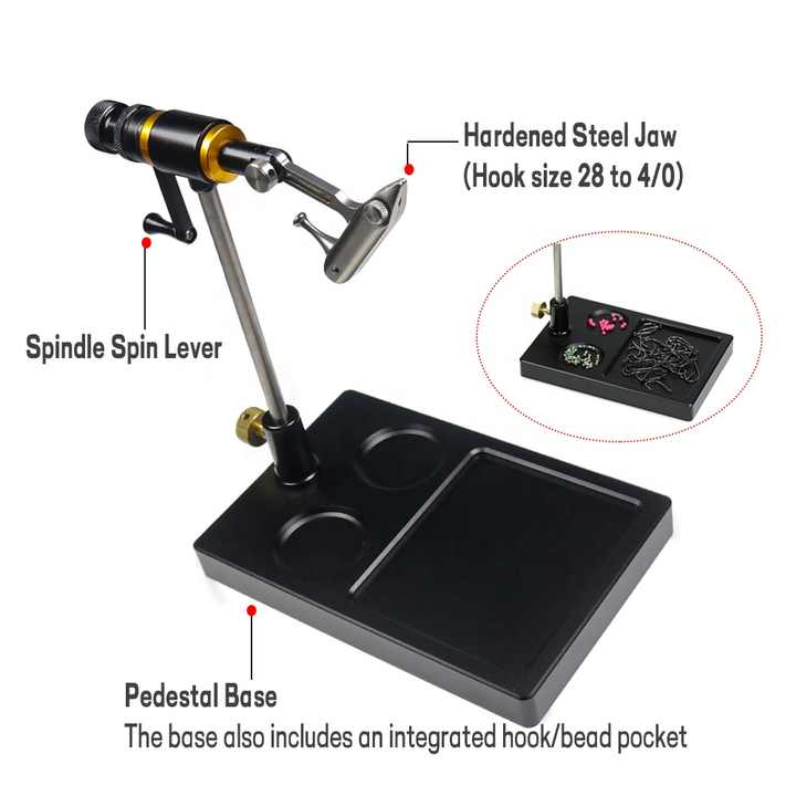 Rotary Fly Tying Vise - Precision Tools for Stream & Ocean