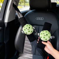 Nouvelle Housse de Ceinture de Sécurité en Peluche Créative pour Pickleball, Adorable Poupée de Pickleball pour Décoration Intérieure de Voiture