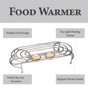 2026 Coffee <strong>Tea</strong> <strong>Warmer</strong> Silver Chrome-plated Warming Grid <strong>Food</strong> <strong>Warmer</strong> Tealight Holders for 2 <strong>Tea</strong> <strong>Lights</strong> to Place Cups, Pots - Product Image 6
