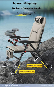 Silla de pesca plegable y reclinable DRAGON CARP, portátil, con bandeja para cebo extraíble y portavasos para la pesca de carpas. - Product Image 5