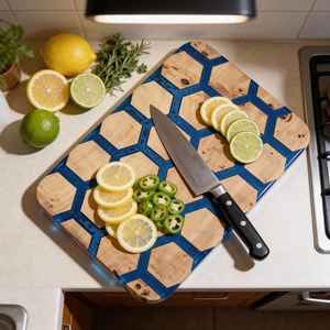 เขียงไม้เรซิ่นแข็งแรง ผลิตจากไม้กระถินเทศและไม้มะม่วง ออกแบบมาเพื่อความมั่นคง ความหนา และความสม่ำเสมอ - Product Image 3