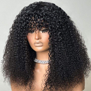 Perruque brésilienne vierge bombée bouclée crépue en cheveux humains HD transparents pour perruque sans colle avec dentelle frontale, densité 250 %, pour femmes noires - Product Image 1
