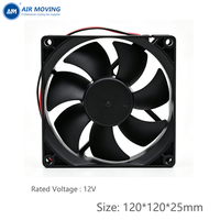 Ventilateur axial DC industriel AM12025H12S à roulement à manchon 120 mm 12 V, prix usine, 120*120*25 mm