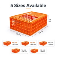 Caisse de transport robuste personnalisée pour dindes et cailles, cage en plastique pour volailles vivantes