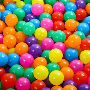 Оптовая продажа, безраздавливающие пластиковые шарики для океанских шариков, разные яркие цвета