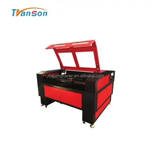 Yüksek verimli Transon 1290 çift kafaları lazer oyma kesme makinesi 90W 100W 130W 160W 180W için akrilik, bez, deri