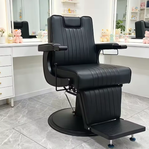 Fauteuil de massage facial inclinable à pompe hydraulique robuste, style vintage classique de luxe, pour hommes, idéal pour la coiffure - Product Image 2