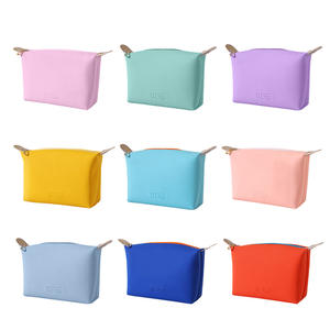 Taşınabilir su geçirmez Pu deri fermuar kapatma makyaj çantası kılıfı seyahat makyaj çantası organizatör - Product Image 1