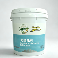 Peinture murale intérieure acrylique au latex, couleur personnalisée, protection UV, 20L, pour décoration de maison, application au pinceau, finition mate longue durée, vente en gros usine