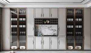 Modern Solid Wood Customized Dining Room <b>Furniture</b> Cutlery Cabinet Wine Cabinet for Hotel <b>Buffet</b> Use - Product Image 4