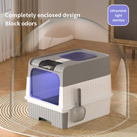 Bac à litière pour chat autonettoyant grande capacité avec design entièrement fermé et système rechargeable, personnalisation OEM usine
