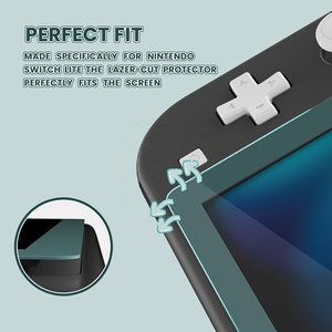 Film protecteur d'écran en verre trempé transparent HD avec bordure vert chasseur pour console Nintendo Switch Lite - Product Image 5