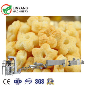 Nueva Línea de Producción de Extrusora de Doble Tornillo para Alimentos Inflados de Maíz y Maíz Desgranado LINYANG, 100-500 kg/h, 380 V/50 HZ, 20-178 KW - Product Image 1