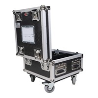 Boîte de rangement pour câbles robuste, boîte utilitaire, peut contenir un palan à chaîne de 1/2 pouce, boîte de rangement pour équipement électronique en aluminium avec 4 roulettes de 4 pouces