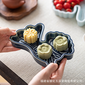 Plato de Frutas para Abundancia Anual, de Cerámica, Forma Irregular, de Porcelana, para Aperitivos, para Bodas y Ocasiones Especiales - Product Image 4