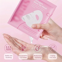 Masque Visage Quasi Bio-Collagène Hydratant de Nuit Masque en Tissu Coréen Niacinamide & Collagène à Faible Poids Moléculaire Soin Lissant de la Peau