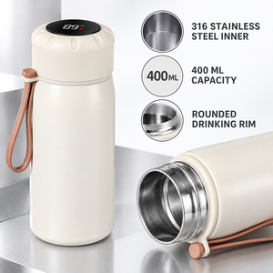 400ml Smart Temperature Display <b>Insulated</b> <b>Bottle</b> With 316 Stainless Steel Inner And Wrist Loop - Product Image 4