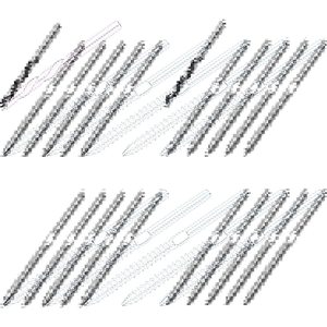 Kit de barandilla protectora para cables, tornillos tensores roscados izquierdo y derecho, 24 pares con llave y broca para instalación DIY - Product Image 4