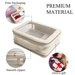 กระเป๋าเครื่องสำอางพีวีซีใสแบบพกพา กันน้ำ สองด้าน โปร่งใส สำหรับใส่เครื่องสำอางค์  ขายส่งจาก <span class=keywords><strong>Royal</strong></span> Fair - Product Image 4