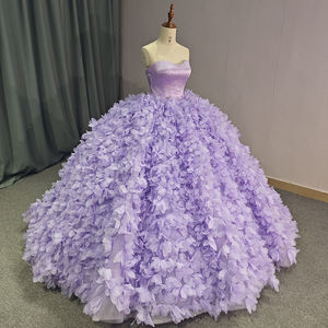 Para Jancember 1200 Vintage Purple Empire Debutant Vestido para mujer con cordones Vestido De Fiesta con bordado de talla grande opciones - Product Image 1