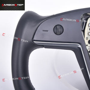 Volant en fibre de carbone à carreaux à bas <span class=keywords><strong>prix</strong></span> en stock pour <span class=keywords><strong>Tesla</strong></span> Model <span class=keywords><strong>S</strong></span> X 3 Y - Product Image 3